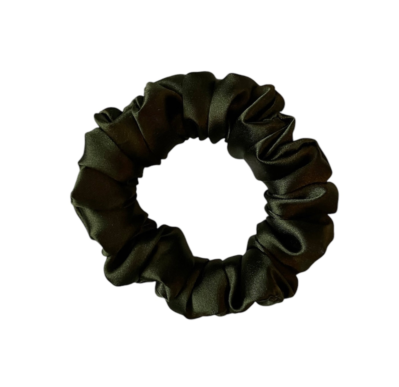 Forest Green - Skinny Satin Scrunchie