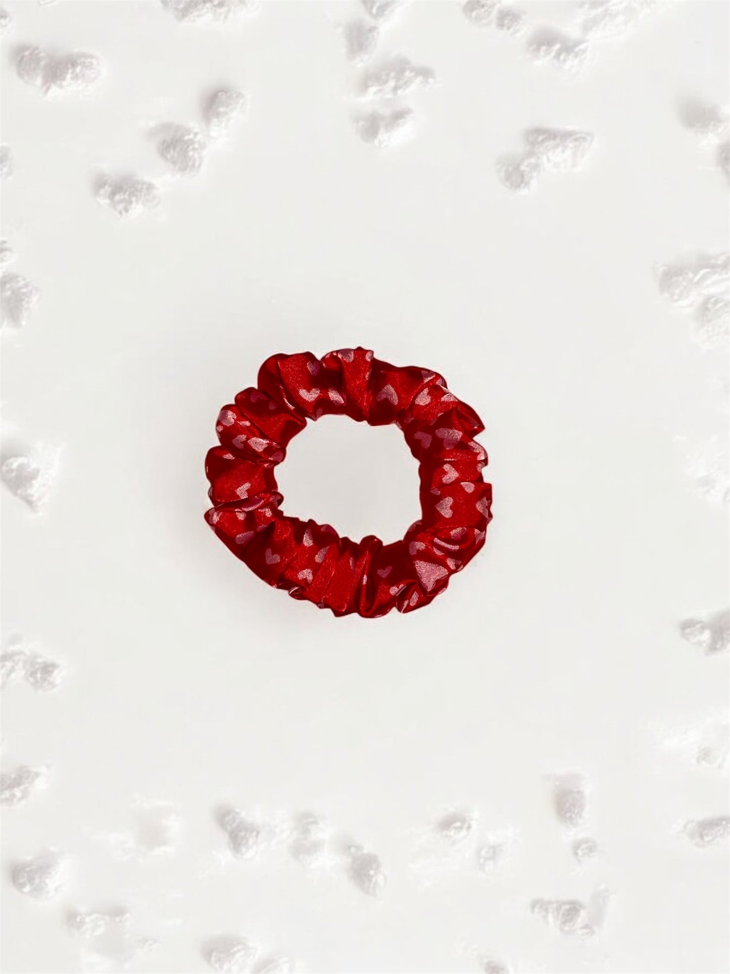 Red Valentine - Skinny Satin Scrunchie