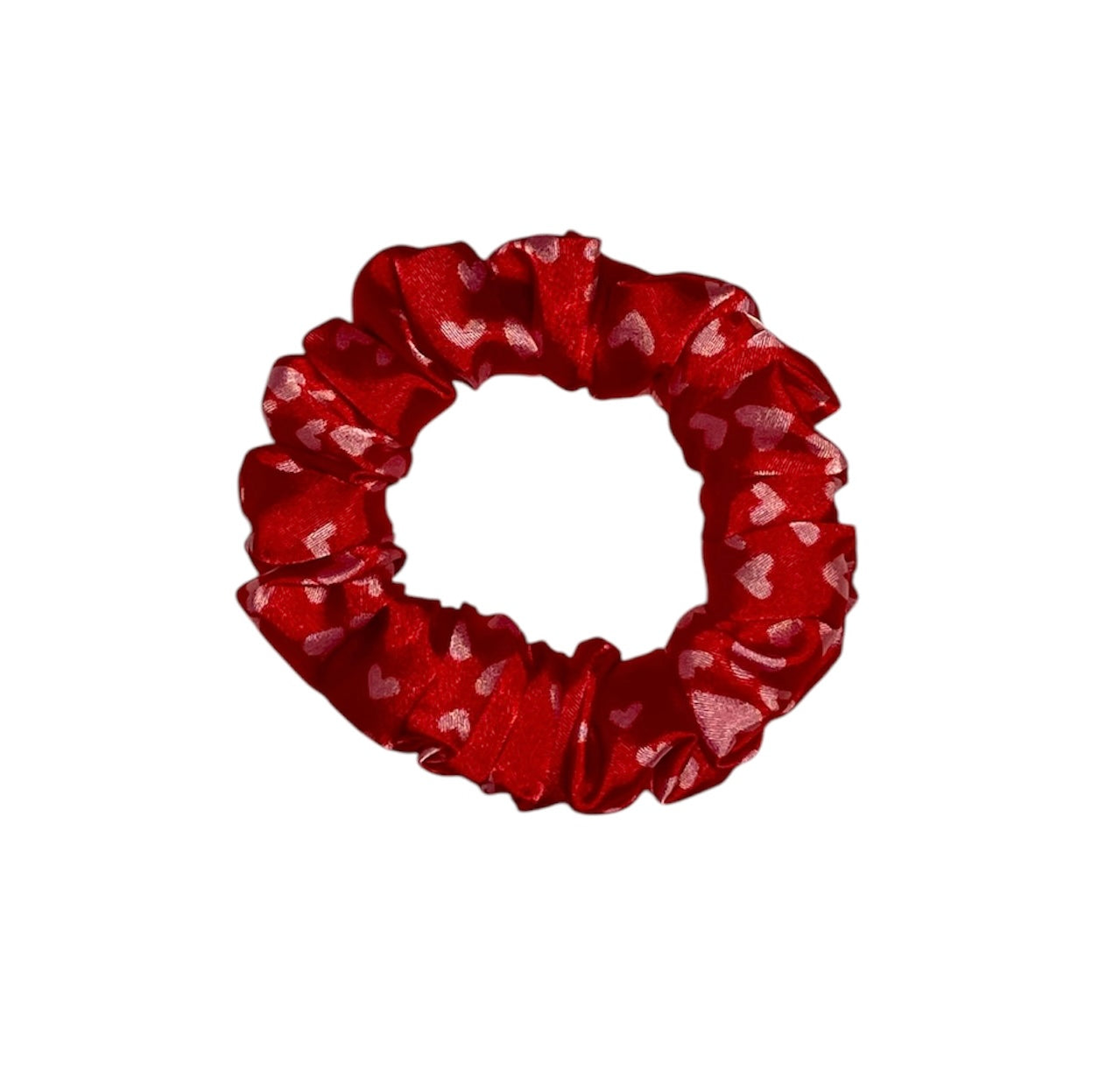 Red Valentine - Skinny Satin Scrunchie