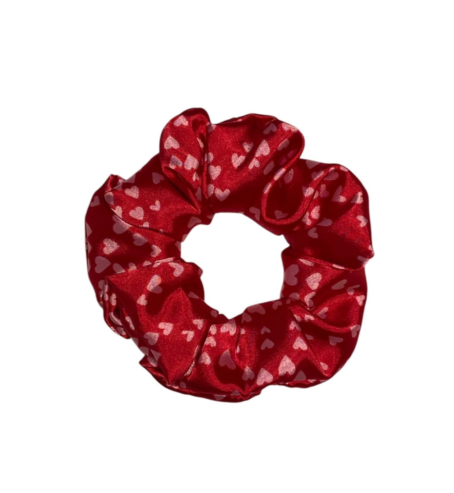 Red Valentine Satin Scrunchie