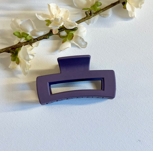 Matte Deep Purple Medium Claw Clip