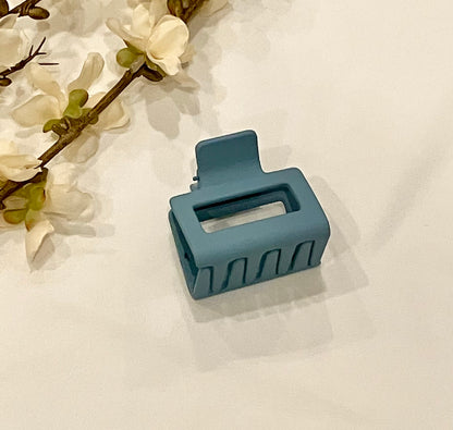 Matte Steel Blue Small Claw Clip