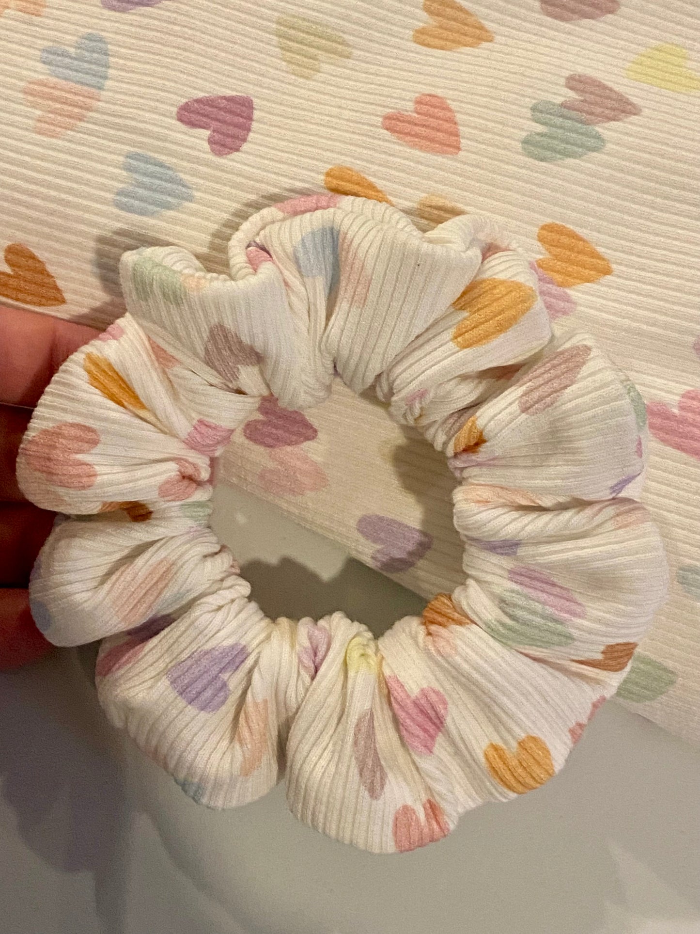 Pastel Hearts Ribbed