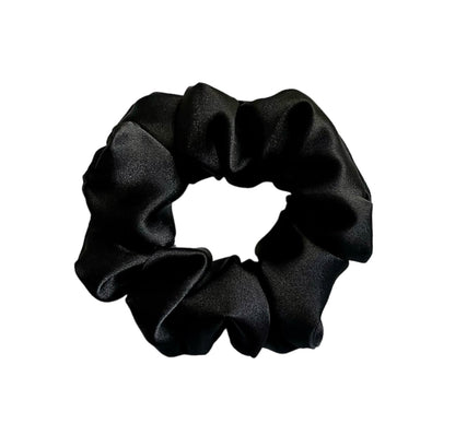 The Black Satin Scrunchie