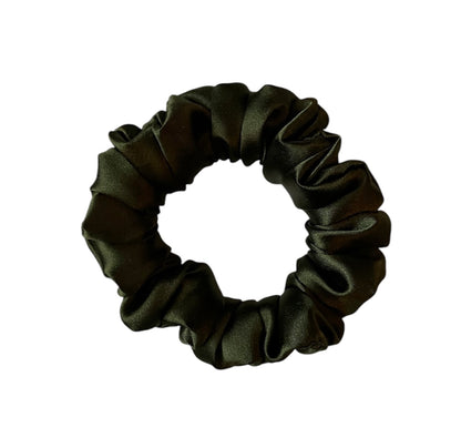 Forest Green - Skinny Satin Scrunchie