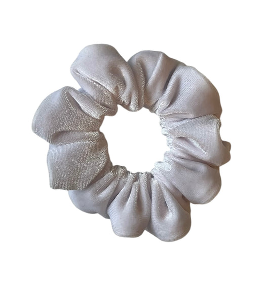 White Velvet Scrunchie