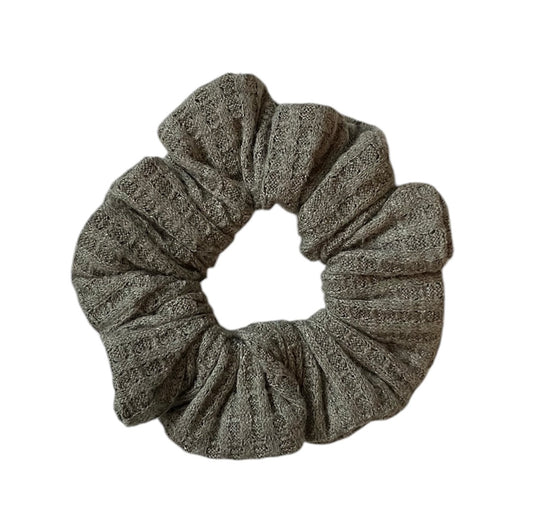 Soft Grey Waffle Scrunchie