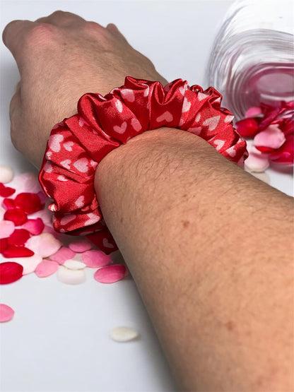 Red Valentine - Skinny Satin Scrunchie