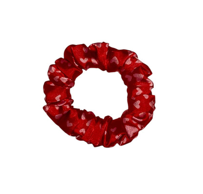 Red Valentine - Skinny Satin Scrunchie